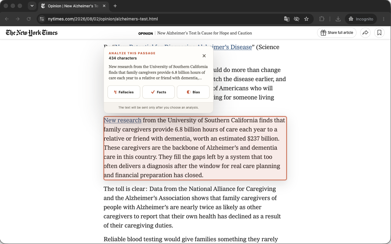 Jiddu lens selector over a highlighted passage